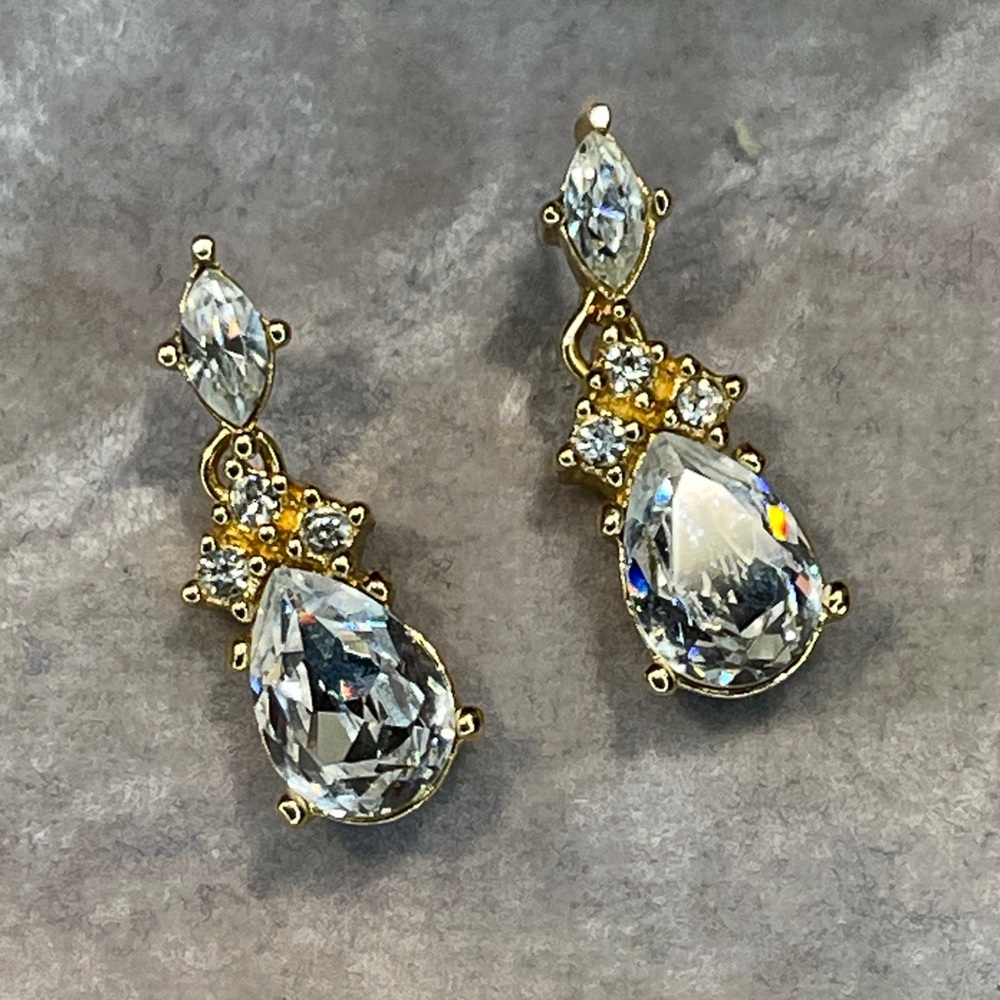Dior Gold Teardrop Earrings